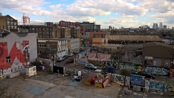 view from hackney wick station